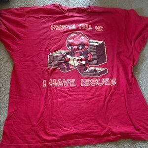 Deadpool Red Graphic T-Shirt